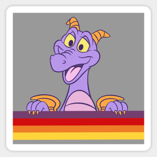 Happy little purple dragon of imagination Sticker